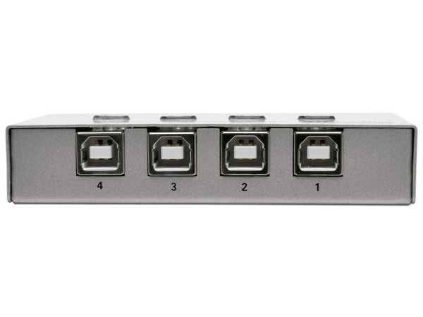 Switch Tripplite de 4 Puertos con USB-B 2.0 para Compartir Impresora y Periféricos.