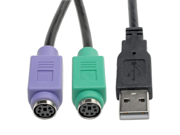 Cable USB Tripp Lite U219-000-R, USB (M) a PS/2 (M), longitud 0.3m.
