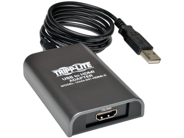 Adaptador TrippLite USB 2.0 a Tarjeta Gráfica Externa de Video HDMI Doble, Multi-Monitor.
