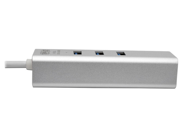 Adaptador Tripp Lite de USB 3.0 a Gigabit Ethernet, con Hub USB 3.0 de 3 Puertos, Color Blanco.