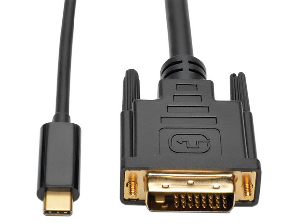 Cable Adaptador Tripp Lite de USB-c a DVI, 1.8m. Color Negro.