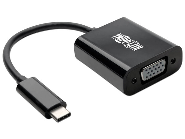 Convertidor TrippLite de USB-C a VGA. Color Negro.
