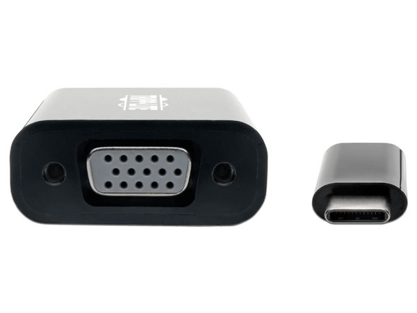 Convertidor TrippLite de USB-C a VGA. Color Negro.