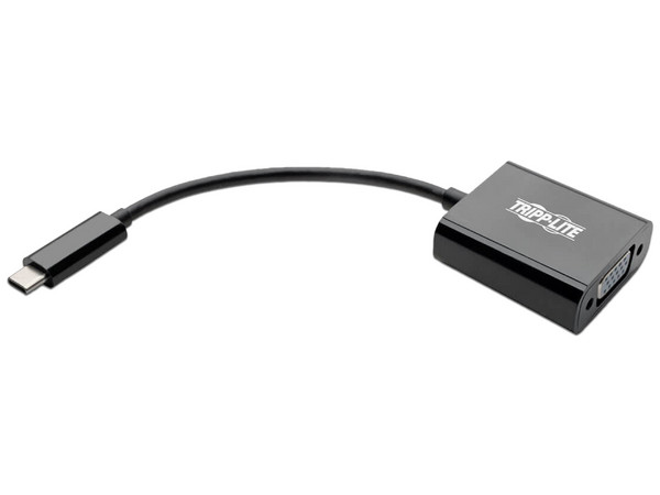 Convertidor TrippLite de USB-C a VGA. Color Negro.