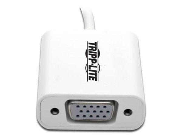 Adaptador Tipp-Lite de USB-C a VGA (M/H), Compatible con Thunderbolt 3. Color Blanco.
