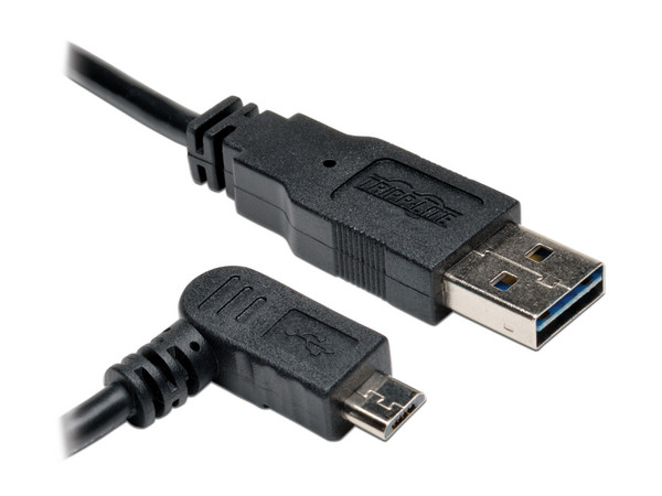 Cable TrippLite USB tipo A macho a Micro USB tipo B. Color Negro.