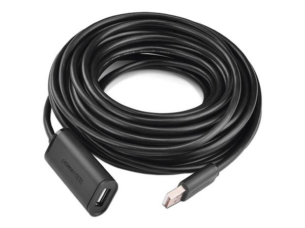 Cable de Extensión Activo UGREEN 10321, USB 2.0 Tipo A (M-H), 10m, Color Negro.