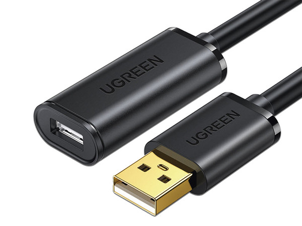 Cable de Extensión Activo UGREEN 10321, USB 2.0 Tipo A (M-H), 10m, Color Negro.