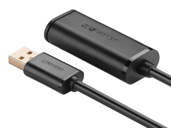 Cable de Extensión Activo UGREEN 10326, USB 2.0 Tipo A (M-H), 30m, Color Negro.