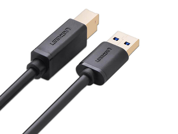 Cable UGREEN de USB 3.0 (M) a USB Tipo B, 2m, para impresora. Color Negro.