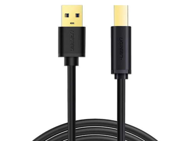 Cable UGREEN de USB 3.0 (M) a USB Tipo B, 2m, para impresora. Color Negro.