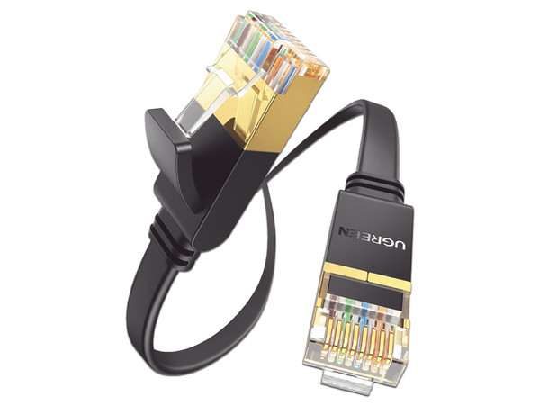 Cable de red UGREEN, Cat7, STP, RJ-45 (M-M), 1m. Color Negro.