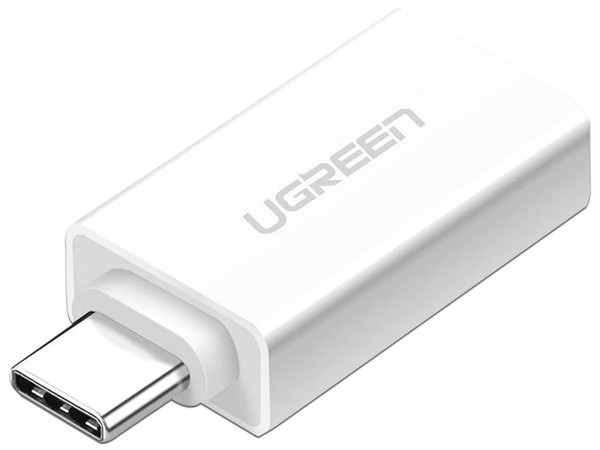 Cable USB-C a USB 3.0 A UGREEN (M-H), Admite OTG, Color Blanco.