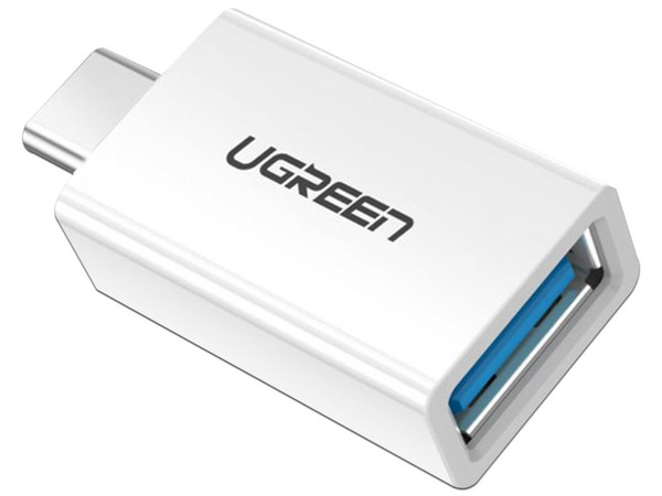 Cable USB-C a USB 3.0 A UGREEN (M-H), Admite OTG, Color Blanco.