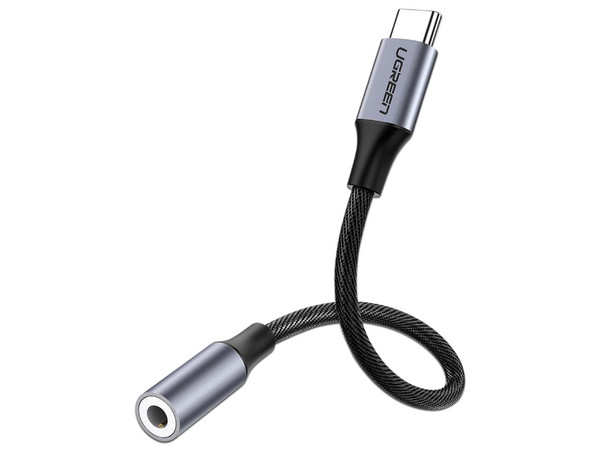 Adaptador de Audio UGREEN, de USB-C (M) a 3.5mm (H).