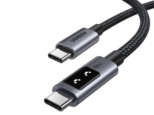 Cable de Carga UGREEN 35501, USB Tipo C a USB Tipo C, 100W, 1m. Color Negro.