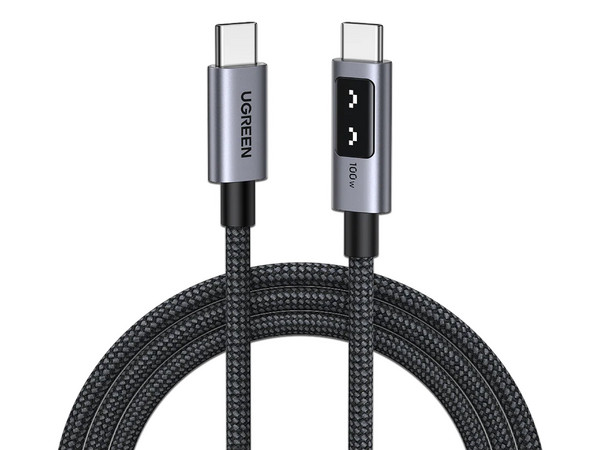 Cable de Carga UGREEN 35501, USB Tipo C a USB Tipo C, 100W, 1m. Color Negro.