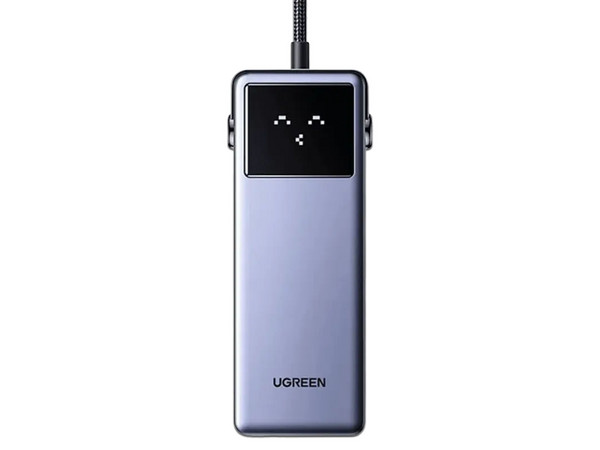 Hub USB UGREEN 45155 7 en 1, 2 Puertos USB 3.0, 1 Puerto USB 2.0, 2 Puertos USB Tipo C, 1 Puerto RJ-45, 1 Puerto HDMI. Color Gris.