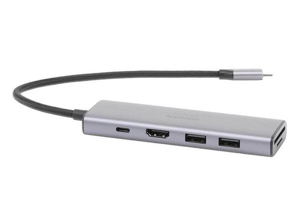 HUB USB Ugreen Multifuncional de USB-C a 2 x USB 3.0, 1 Lectro SD+TF, 1 x HDMI 4K y USB-C PD de 100W.