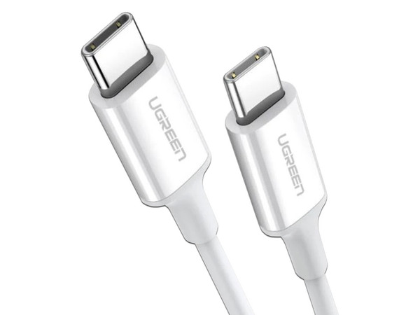 Cable USB TIpo C (M-M) UGREEN 60518, Carga de 60W, 1m, Color Blanco.