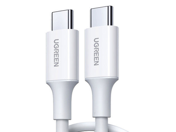 Cable USB TIpo C (M-M) UGREEN 60518, Carga de 60W, 1m, Color Blanco.
