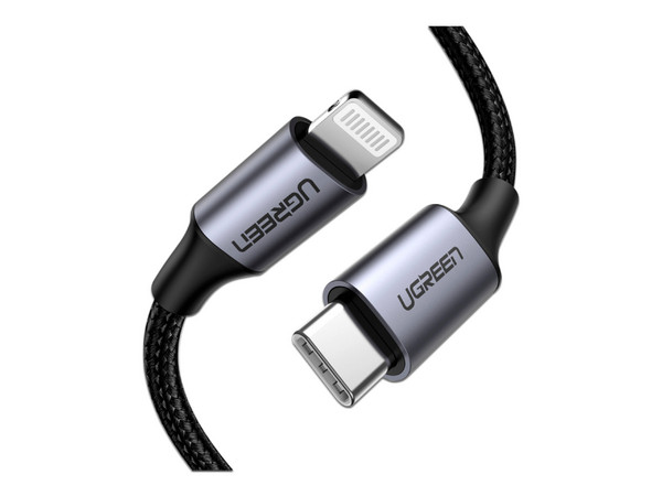 Cable UGREEN USB-C a Lightning de 1m, Adecuado para iPhone, iPad y iPod.