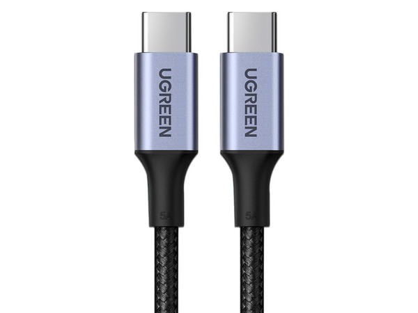 Cable de carga rápida UGREEN de USB-C a USB-C, 2m de longitud. Color Negro.
