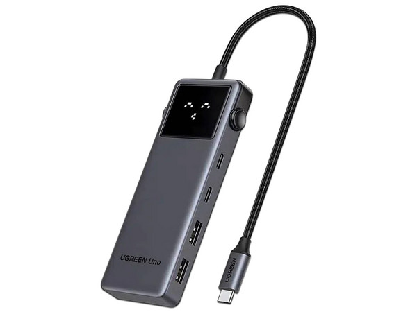 Hub USB UGREEN 75177 6 en 1, HDMI, USB Tipo C, USB Tipo A 3.0, 100W. Color Plata