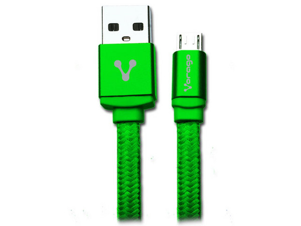 Cable Vorago de USB A (M) a Micro USB B (M), 1m, Color Verde.