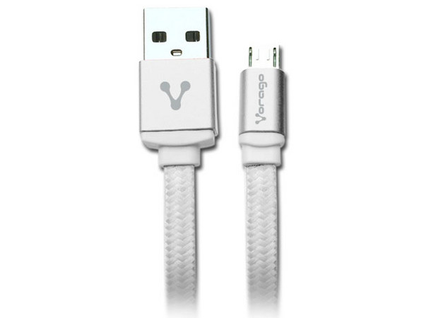 Cable Vorago de USB A (M) a Micro USB B (M), 1m, Color Blanco.