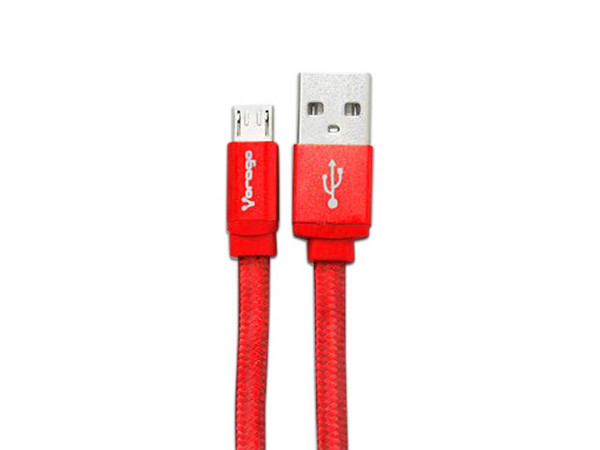 Cable Vorago de USB A (M) a Micro USB B (M), 1.5m, Color Rojo.