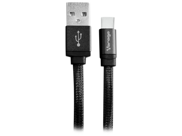 Cable Vorago de USB 2.0 a USB-C de 1m. Color Negro.