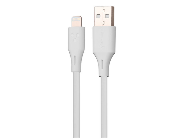 Cable de Carga Vorago de Lightning a USB A de 1 Metro, Color Blanco