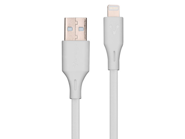 Cable de Carga Vorago de Lightning a USB A de 1 Metro, Color Blanco
