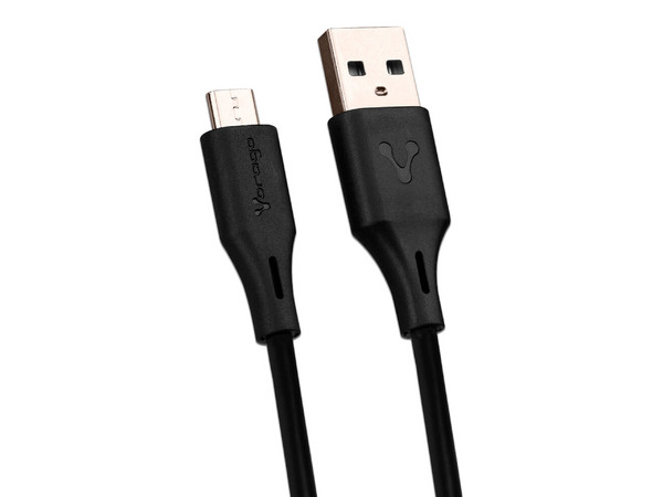 Cable Micro USB a USB Tipo A VORAGO CAB-M02B (M-M), Longitud 2.0 m. Color Negro.