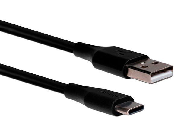 Cable Vorago, Conector USB-C a USB-A (M-M), 1m. Color Negro.