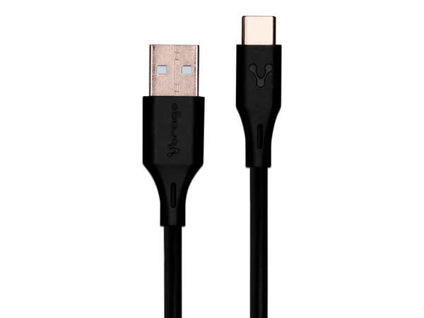 Cable Vorago, Conector USB-C a USB-A (M-M), 1m. Color Negro.
