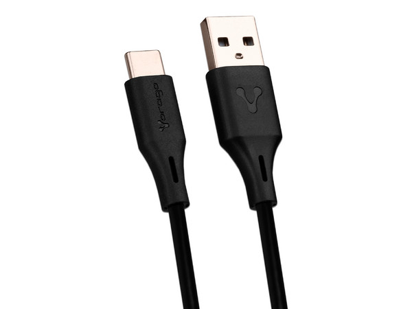 Cable Vorago de USB-C a USB-A (M-M) de 2 Metros. Color Negro.