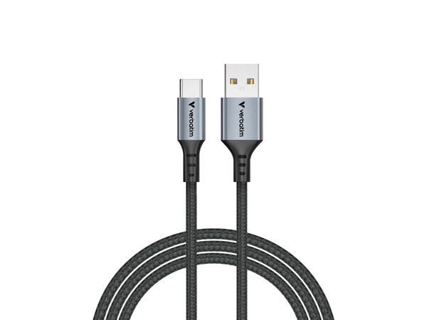 Cable de Datos Verbatim 31843 USB Tipo A a USB Tipo C (M-M), 18W, Longitud de 1.2m. Color Negro.