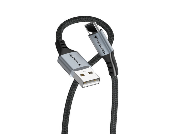 Cable de Datos Verbatim 31843 USB Tipo A a USB Tipo C (M-M), 18W, Longitud de 1.2m. Color Negro.