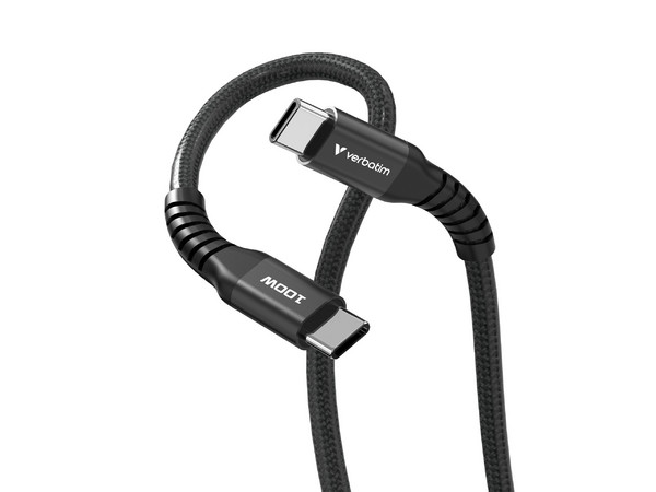 Cable Magnético, Verbatim, 100W Compacto 12cm, Color Negro.