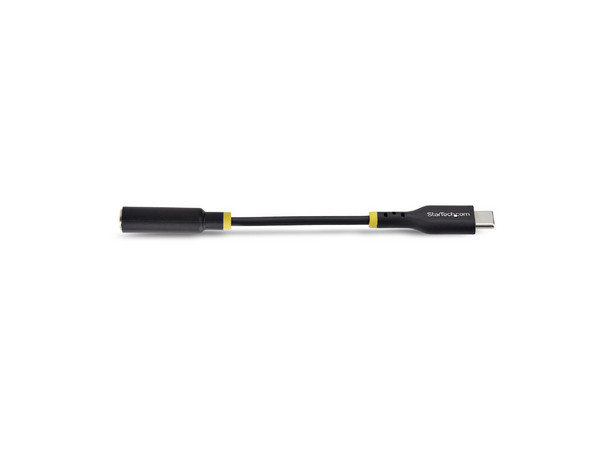 Adaptador de audio USB Tipo C, salida 3.5mm TRRS, compatible con minijack, conexión USB-C.