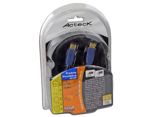Cable Acteck Fire Wire 1394 de 6 Pines - 6 Pines