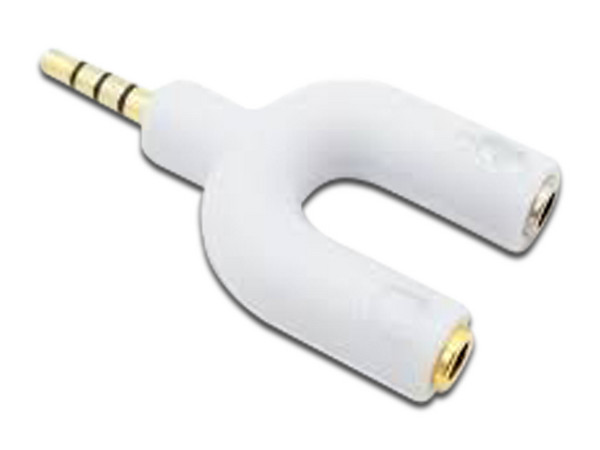 Adaptador Divisor Brobotix de 3.5mm a dos jack de 3.5mm, audio y micrófono.