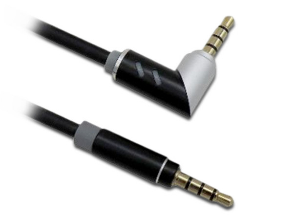 Cable de Audio estéreo BRobotix Mini Jack de 3.5mm con una punta giratoria 180, (M-M), 1m.