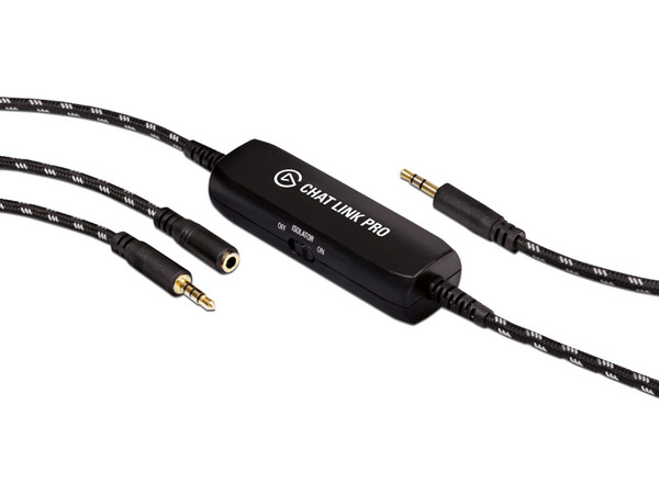 Cable Adaptador de Audio ElGato Chat Link Pro, 3.5mm, 2.5m, Compatible con PS4, PS5 y Nintendo Switch.