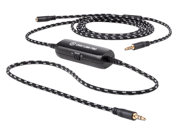 Cable Adaptador de Audio ElGato Chat Link Pro, 3.5mm, 2.5m, Compatible con PS4, PS5 y Nintendo Switch.
