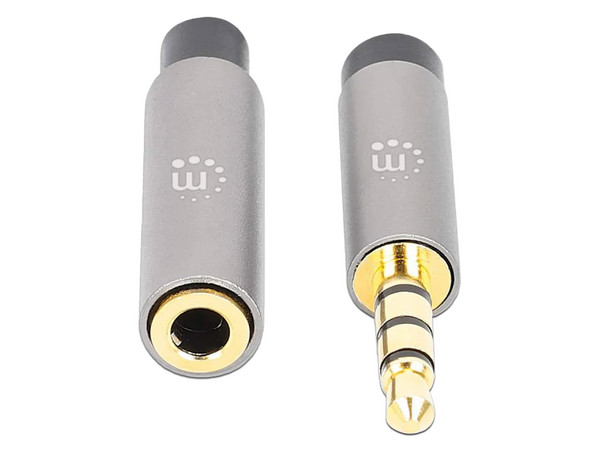 Cable Extensión de Audio Estéreo Manhattan de 3.5mm M-H, 1m.