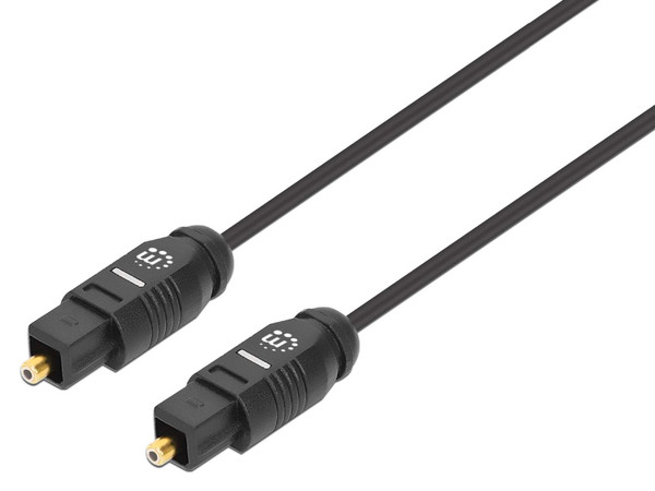 Cable de audio óptico digital SPDIF de 2m. Color Negro