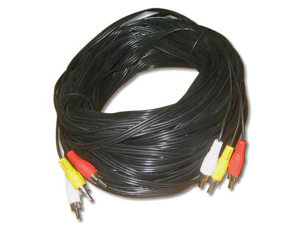 Cable Extension de Audio y Video RCA de 30mts Macho-Macho (3 Puntas)